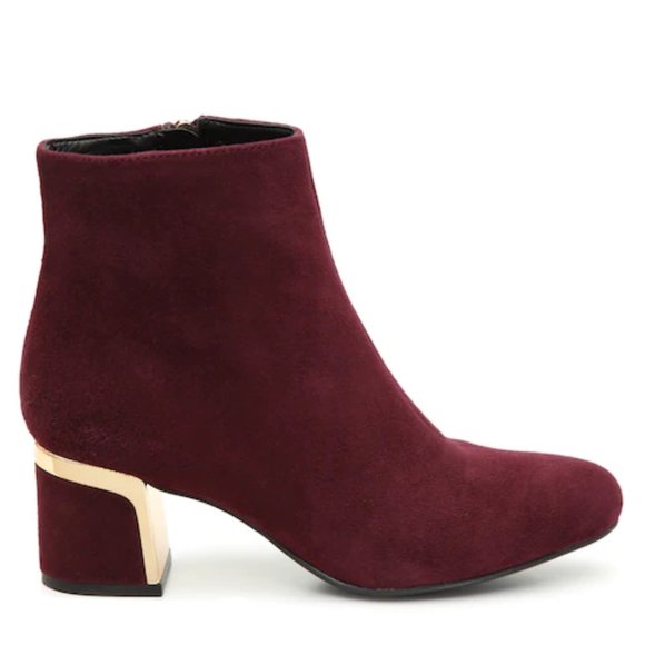 SALE! ✅ DKNY Corrie Ankle Boots in Burgundy Suede 9M ✨ BNIB - Picture 11 of 17